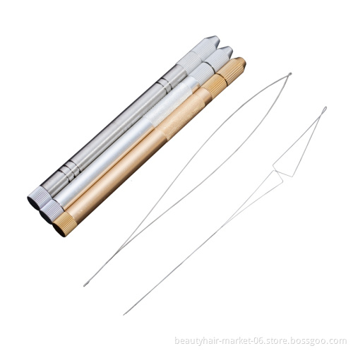 Plastic Handle Crochet Hook Needle for Linking Micro Rings Hair Extensions wig Tools